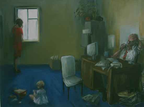 'Too much information', oil on canvas